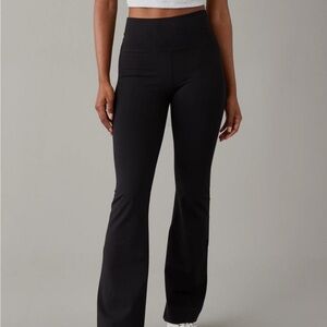 High-Waist Black Flare Pants